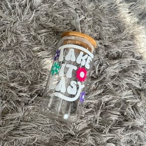 Glass Libbey 16 Oz Cup “Take It Easy”